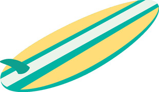 彩色条纹冲浪板