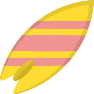 彩色条纹冲浪板
