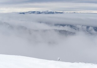雪山云海壮丽景观