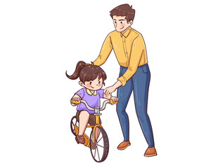 父爱如山插画