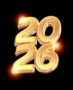 金色2026数字图案