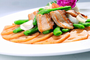 莲菜煎肉