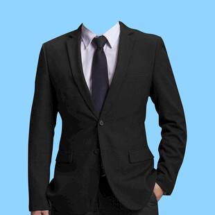 男士黑色西装正装展示衣服素材