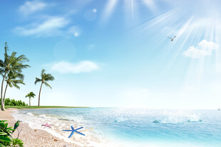 夏日海滩美景
