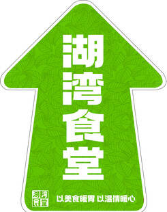 湖湾食堂指示牌