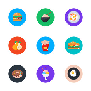多彩美食图标 