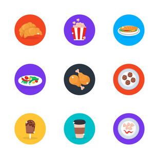 多彩美食图标 