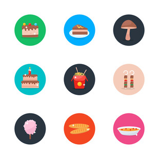多彩美食图标 