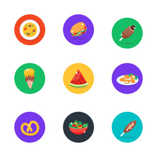 多彩美食图标 