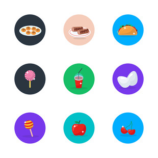 多彩美食图标 