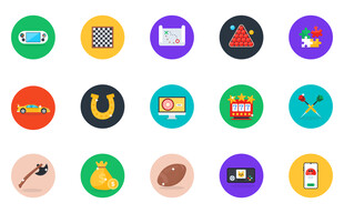 多彩扁平化应用图标 