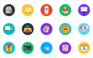 多彩扁平风应用图标 