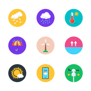 天气与能源图标 