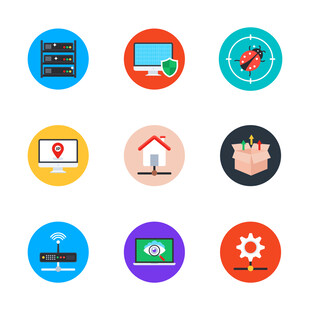 多彩科技与生活图标 