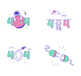 404错误创意插画