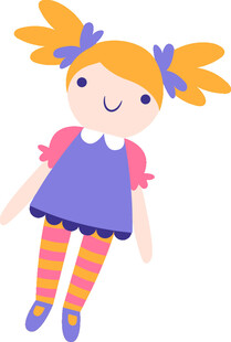 可爱双马尾小女孩插画