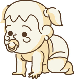 爬行的可爱宝宝