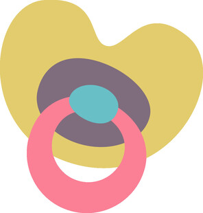 可爱婴儿安抚奶嘴图标