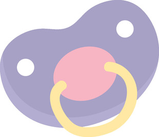 可爱婴儿奶嘴插画