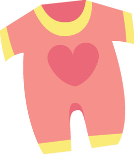 粉色爱心婴儿连体衣