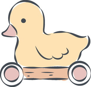 卡通小鸭玩具车