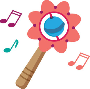 花朵造型音乐摇铃玩具