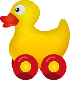 黄色小鸭玩具车