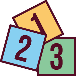 彩色数字方块
