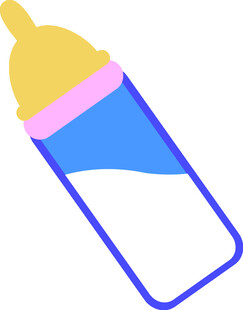 卡通风格婴儿奶瓶插画