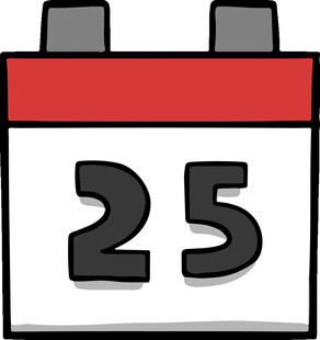 25日日历图标