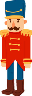 身着制服的卡通士兵