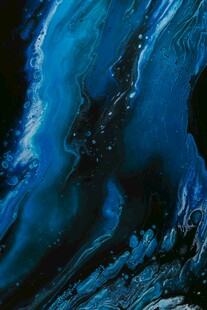 蓝色梦幻流体纹理画面