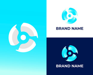 简约科技风品牌标志设计