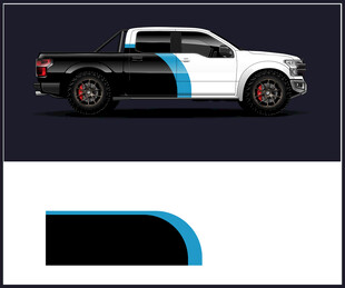 皮卡车身贴设计样式