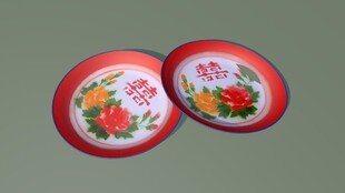 老搪瓷茶盘