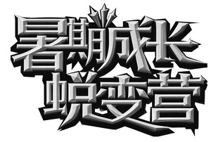 金属字体暑期成长蜕变营