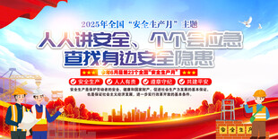 2025 安全 生产月 宣传栏