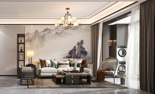 现代中式风格客厅展示