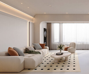现代简约风客厅室内场景