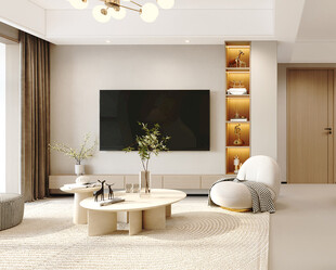 现代简约风客厅温馨一角