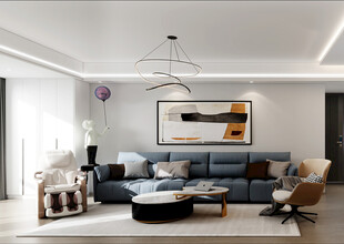 现代简约风客厅室内场景