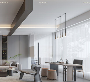 现代简约风格的明亮办公空间