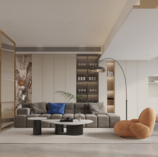 现代简约风客厅室内场景