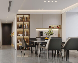 现代简约风餐厅室内设计