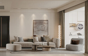 现代简约风客厅室内场景