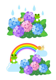 矢量绣球花