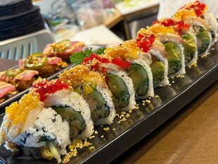 美味寿司拼盘展示