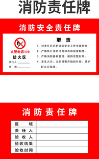 消防责任牌