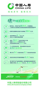 中国人寿保险业 展架 