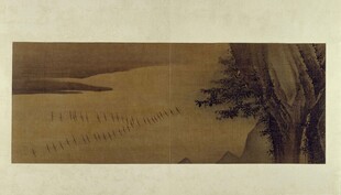 沙漠中的孤树景观